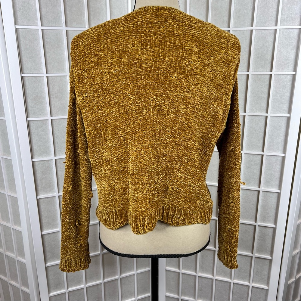 LOVE ON A HANGER Mustard Yellow Popcorn Knit Sweater | Size Small - Picture 5 of 11